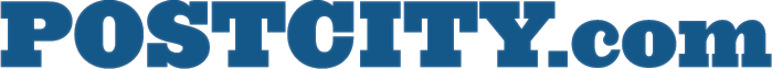 Logo of POSTCITY.com in blue text
