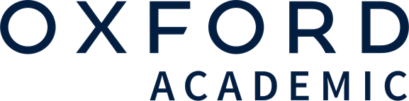 Oxford Academic logo in dark blue.