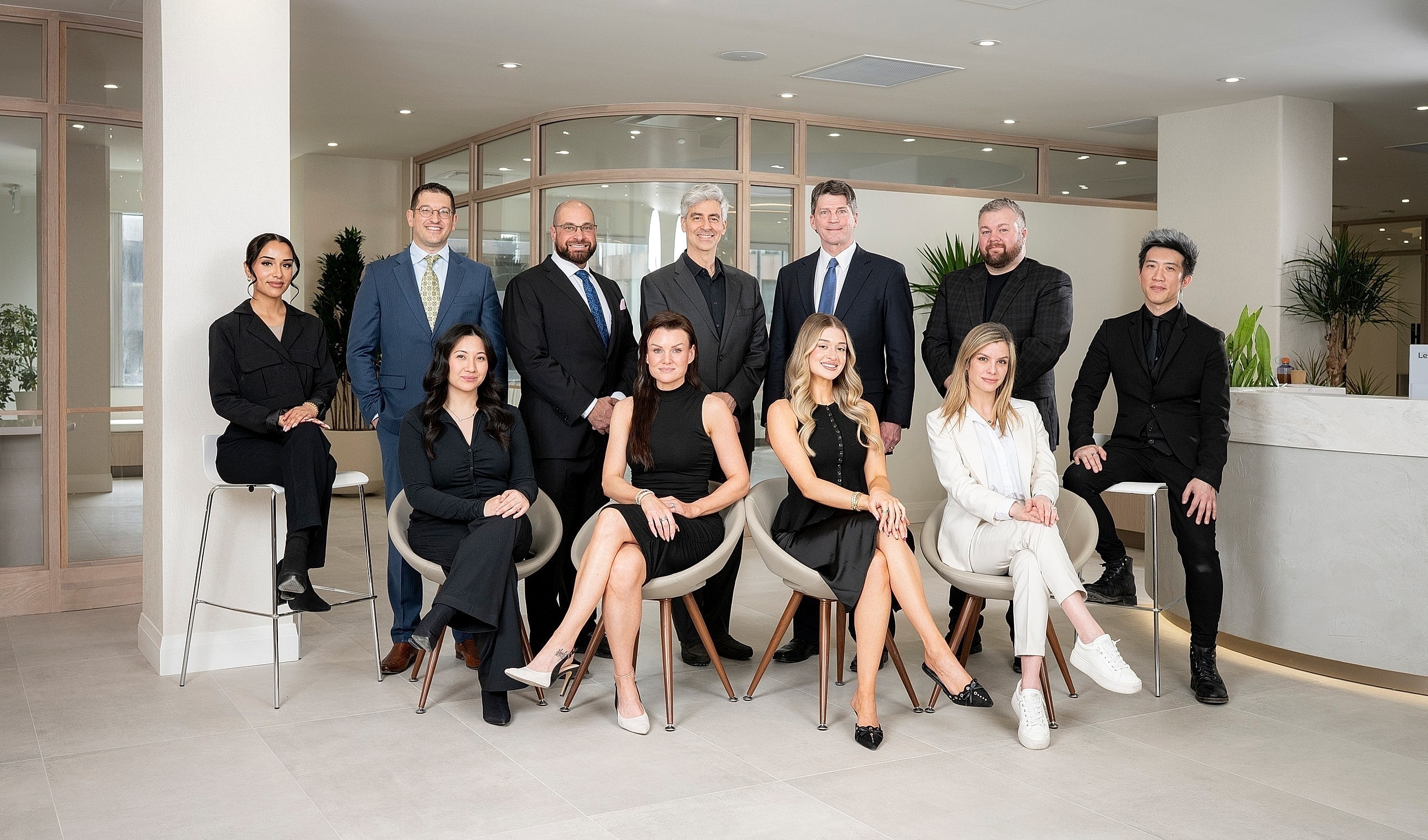 Professional group photo in a modern office.