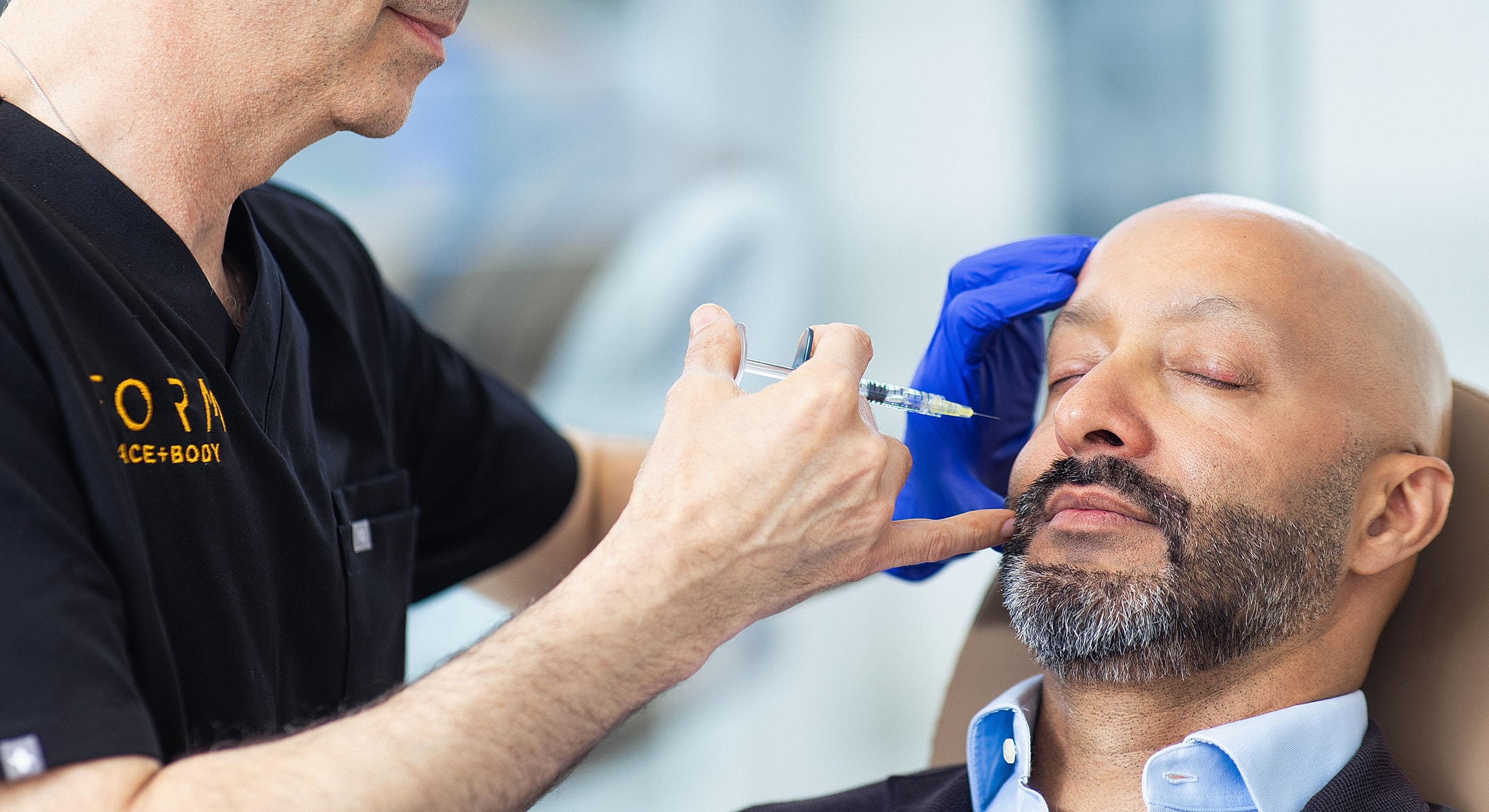 FORM Face + Body injector administering Dysport treatment to patient in Toronto.